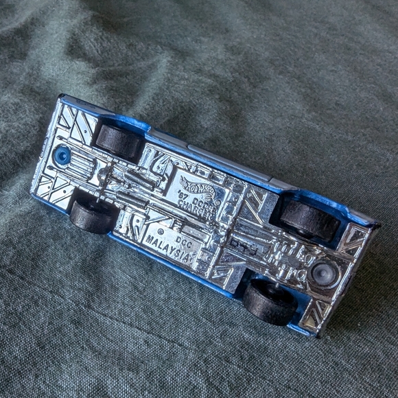 Hot Wheels Dodge Charger 87' Blue Side Drift 2001 Lime Green Car Set Mattel Toys - Picture 6 of 12